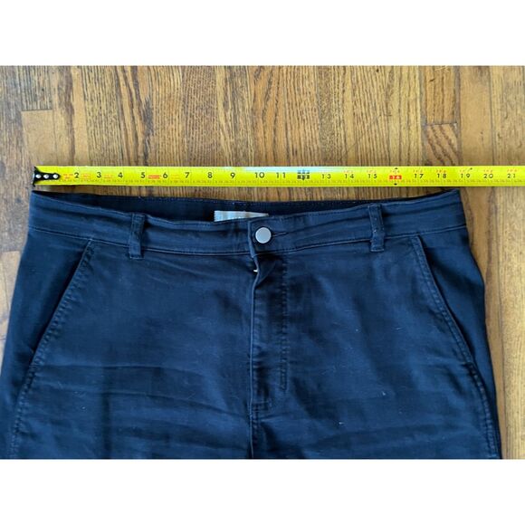 EVERLANE Black Organic Cotton Barrel Wide Leg Pants Trousers  Women's Size 16 - Picture 6 of 9